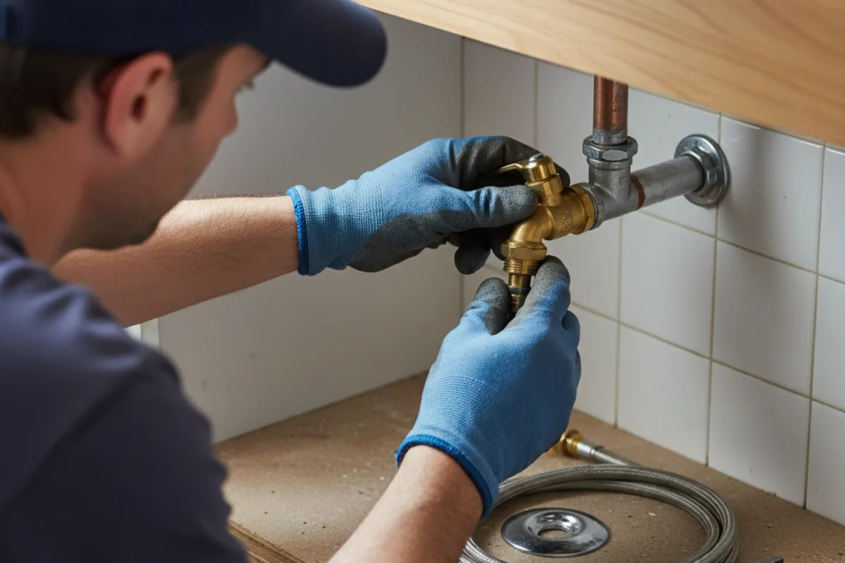 Shutoff valve and fitting work during Well Pump Repair in Richfield